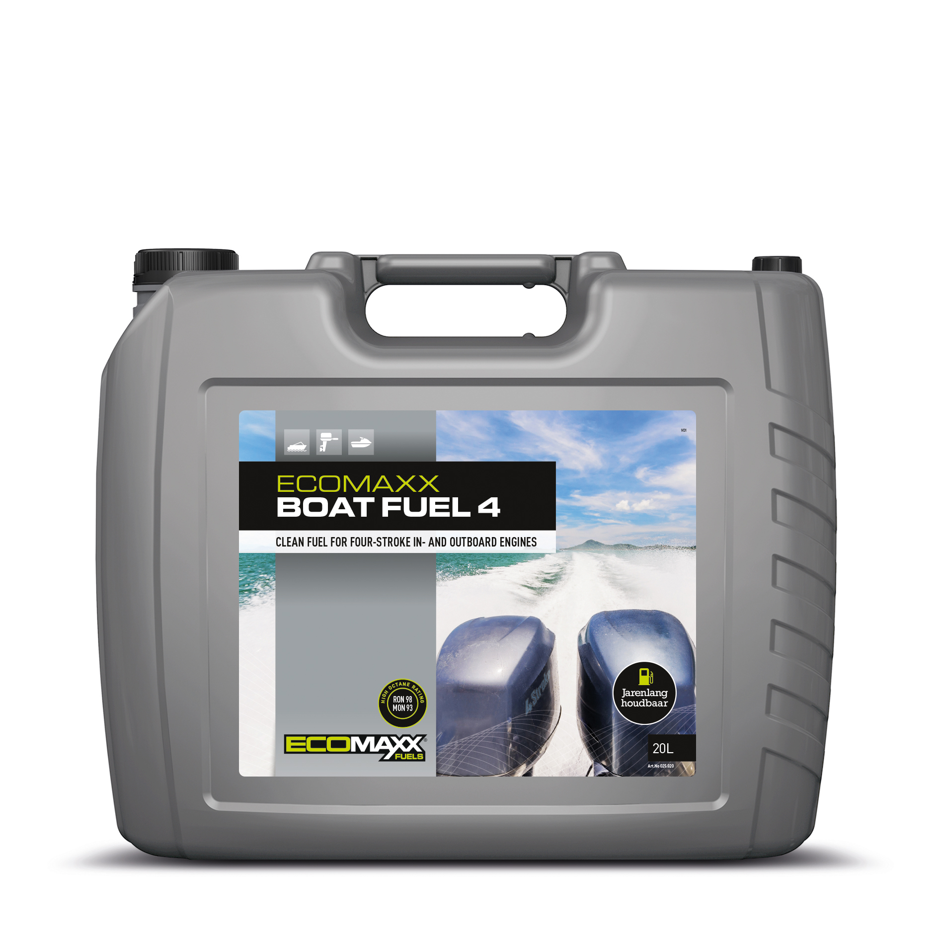 Ecomaxx Boat Fuel 4 liter en 20 liter verpakking